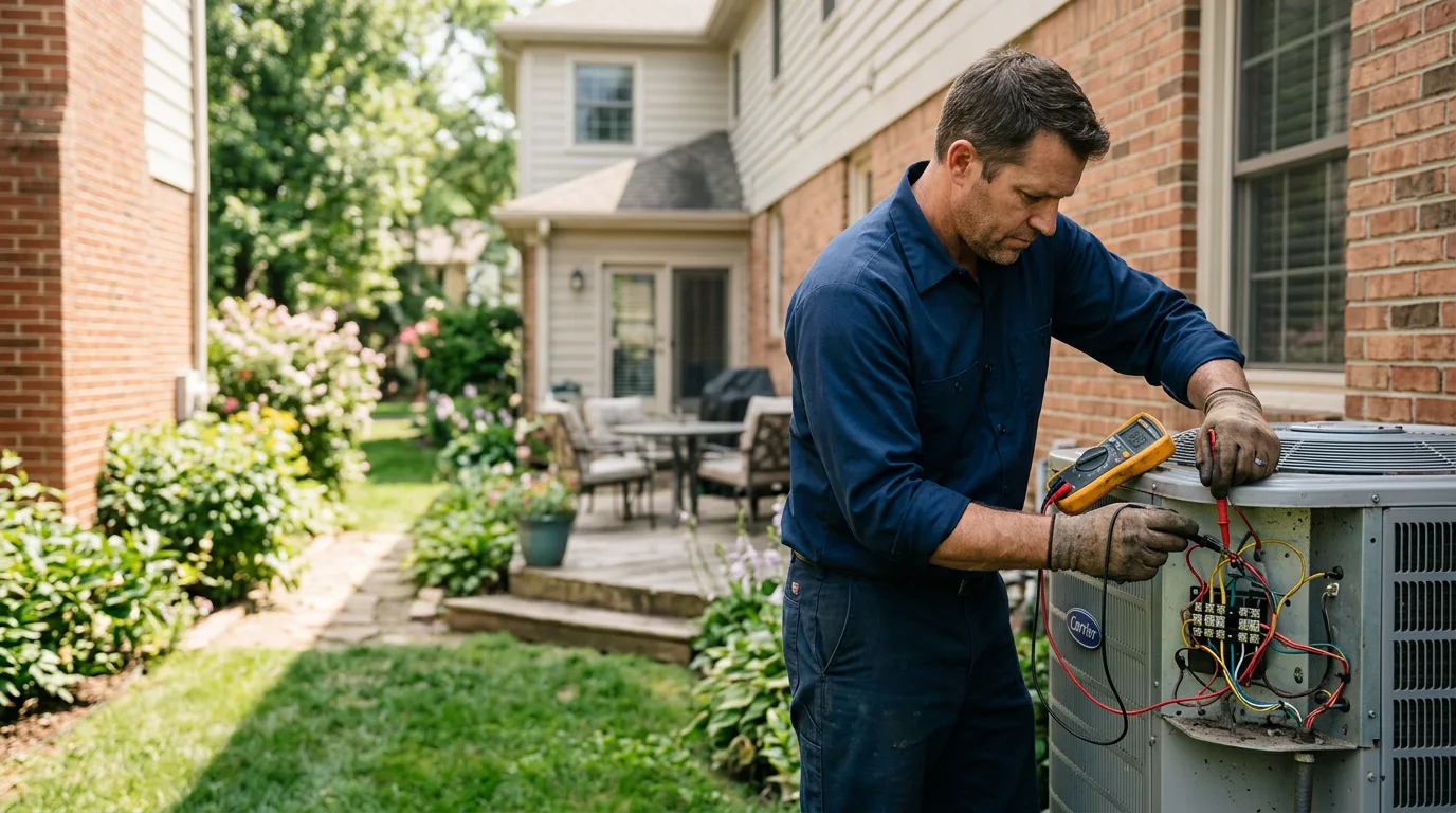 HVAC technician working near Coralville, IA